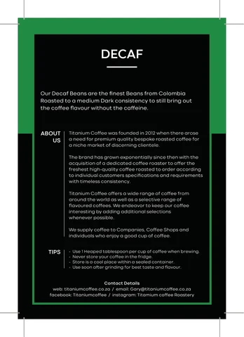 Decaf Ground Coffee 250g
